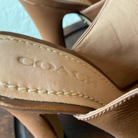 Coach: Brown Eddison G2503- adjustable ankle strap- Mule Heels- 5.5 - Picture 5 of 16